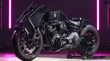 Este Street Bob personalizado feito de fibra de carbono forjada saiu direto de um mundo Metaverso
