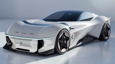 O conceito elétrico Ferrari Alto ANGEL é um roadster fluido com a força de um hipercarro